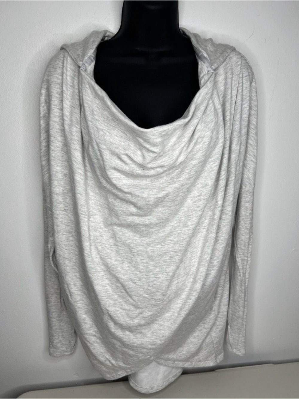 Athleta Purana Wrap Hooded Sweatshirt Women’s XL Grey Soft Cozycore Athleisure